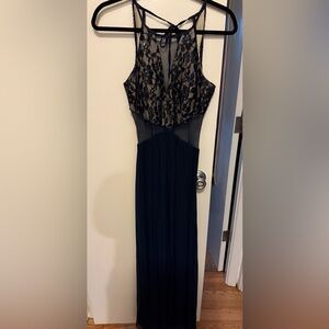 Teeze Me Blue and Cream Sweetheart Gown for Weddings